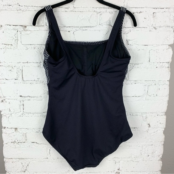 TYR Black White Monroe Stripe Aqua Controlfit One Piece Swimsuit 12 - Picture 5 of 11